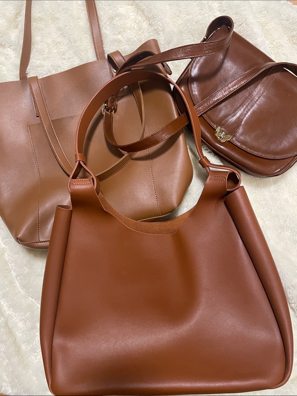 As Is or project -  Brown Women's Tote & Shoulder Bag Bundle